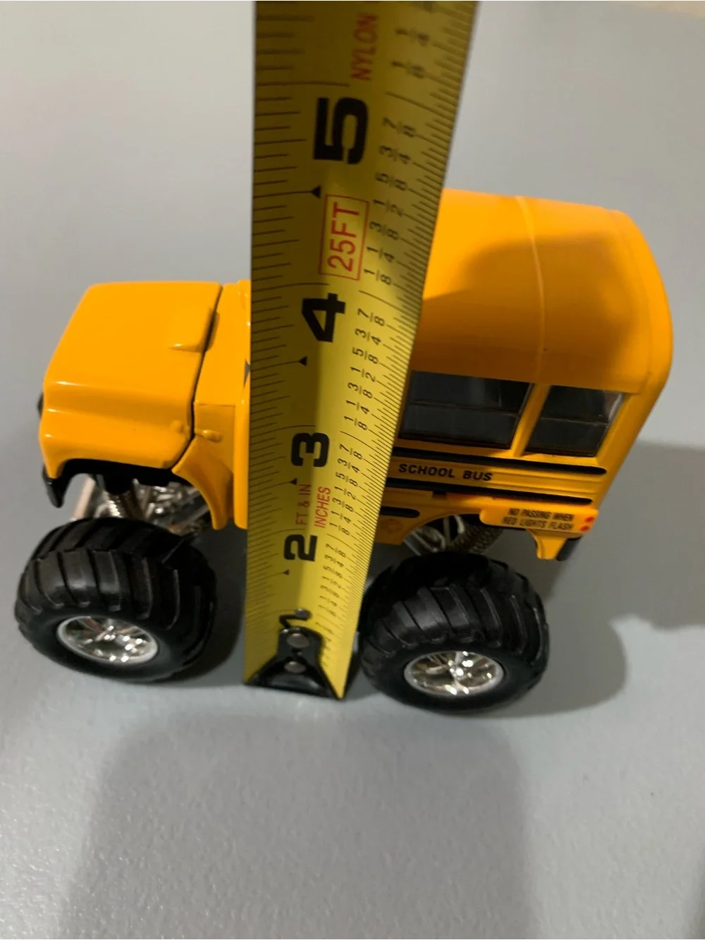 Yellow Monster School Bus Pull-Back Toy by